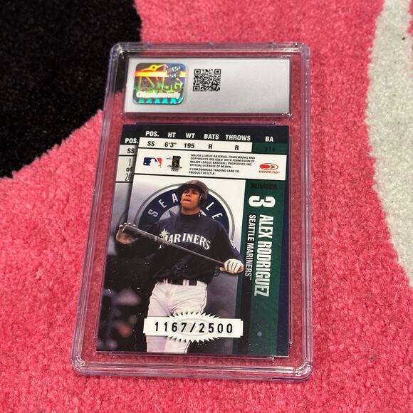 Alex Rodriguez / Ken Griffey Jr. 1998 Leaf Rookies & Stars Ticket Masters CSG 8 - Picture 5 of 6